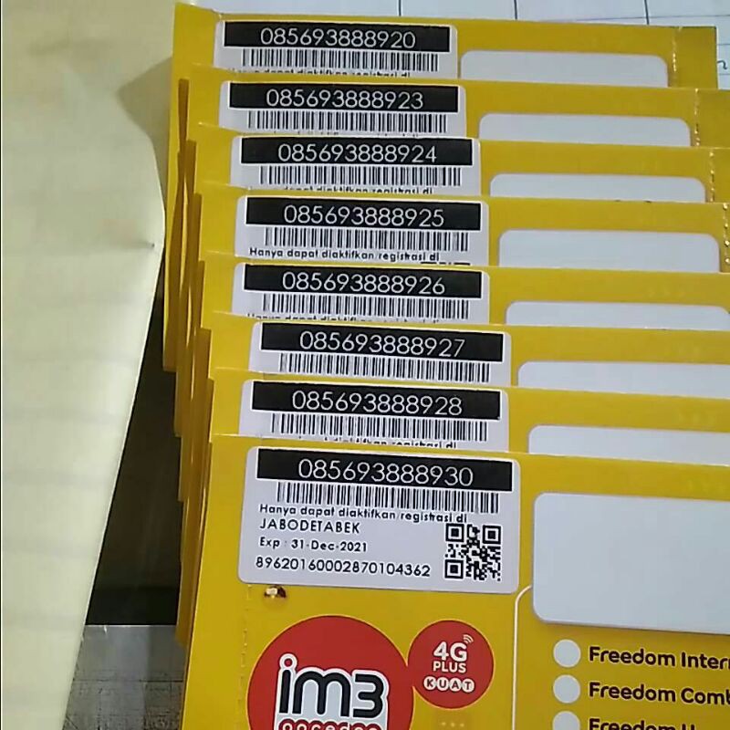 NO Cantik IM3 Triple Tengah 8