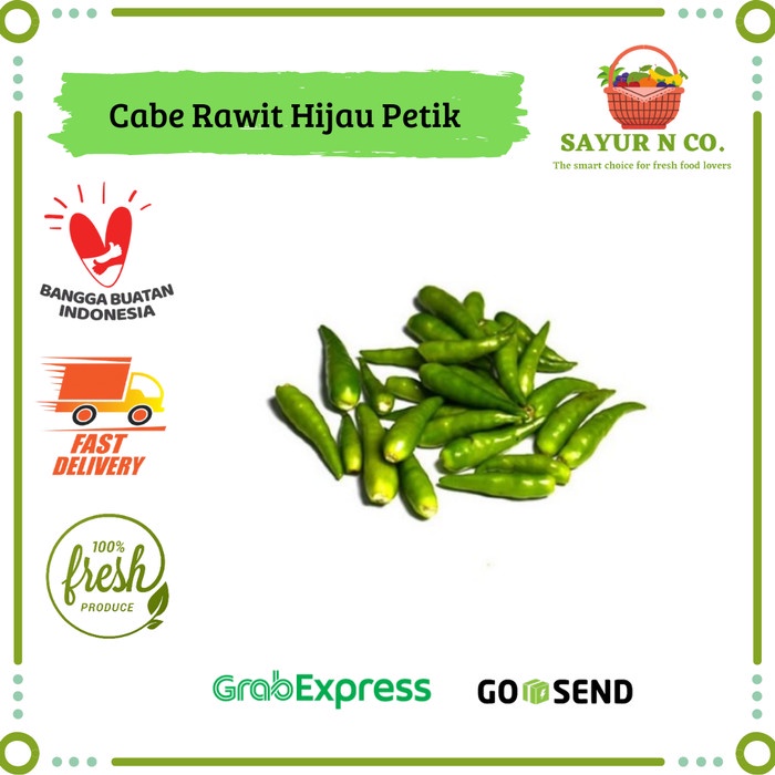 

Cabe Rawit Hijau Ijo Petik 100gr | Sayur N Co Bekasi