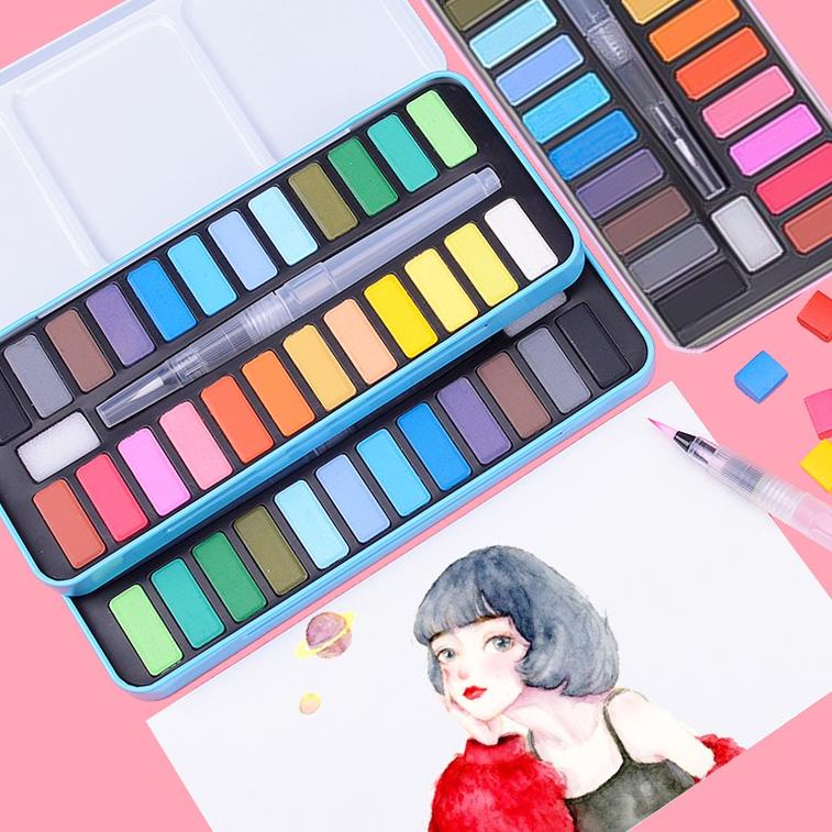 

[KODE 7859] Olla Cat lukis Cat Air Sponge Lukis 24 Warna Watercolor Set - WC2