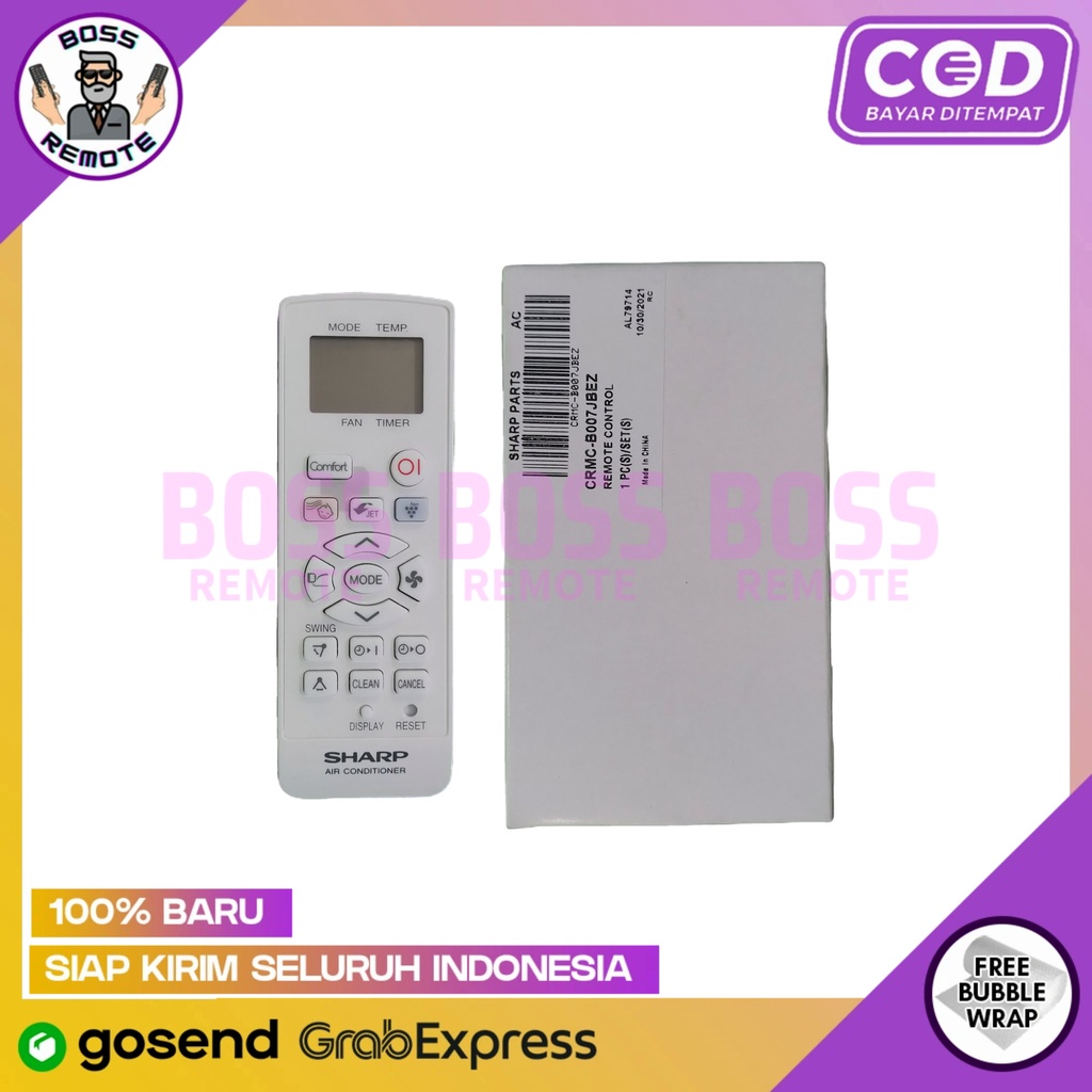 REMOTE AC SHARP BABY CLEAN ION CRMC-B007JBEZ ORIGINAL