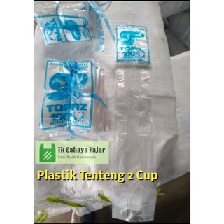 Jual Kantong Plastik Double Cup Plastik Take Away Gelas Pop Ice