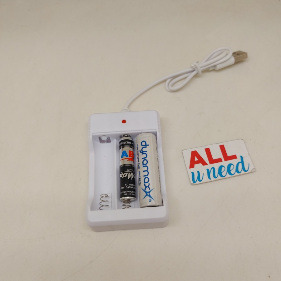 Alat Cas 3 Slot Baterai AA Charger USB Tanpa Kemasan Charger 3 Slot