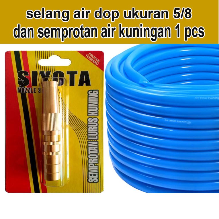 Selang Selang Air Dop 5/8 Dan Semprotan Air Kuningan Lurus - Semprotan Air