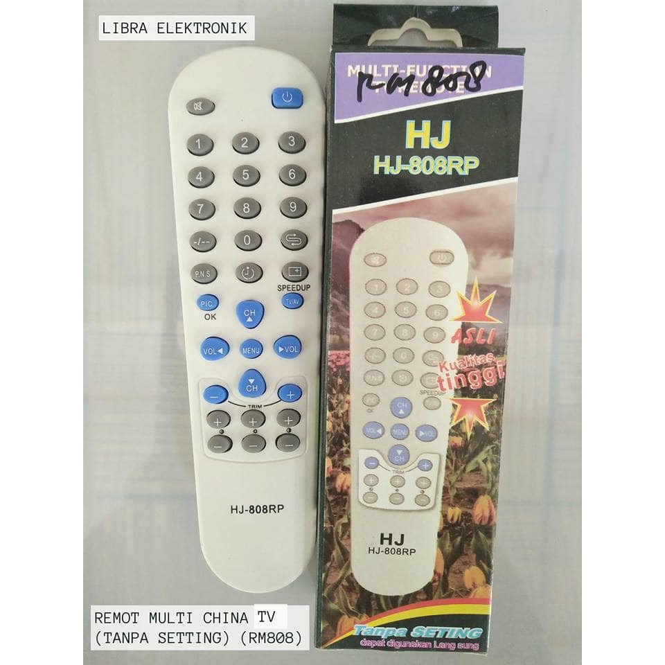 Remot TV Multi China Segala Merk TV China Tanpa Setting