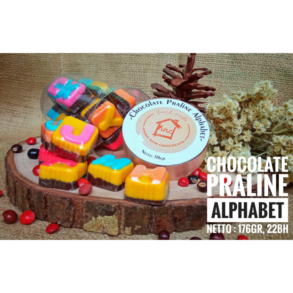 

Cokelat Praline Alphabet / Custom Chocolate / Mini Packaging