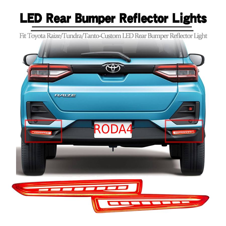 Lampu Reflektor Bumper Belakang Led Mobil Toyota Raize GR 2021 2022 Model COB