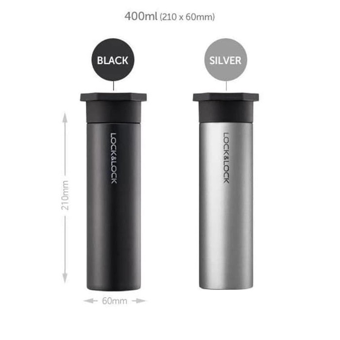 LHC 4112 B Rectangular Tumbler 450ML Black Lock &amp; Lock