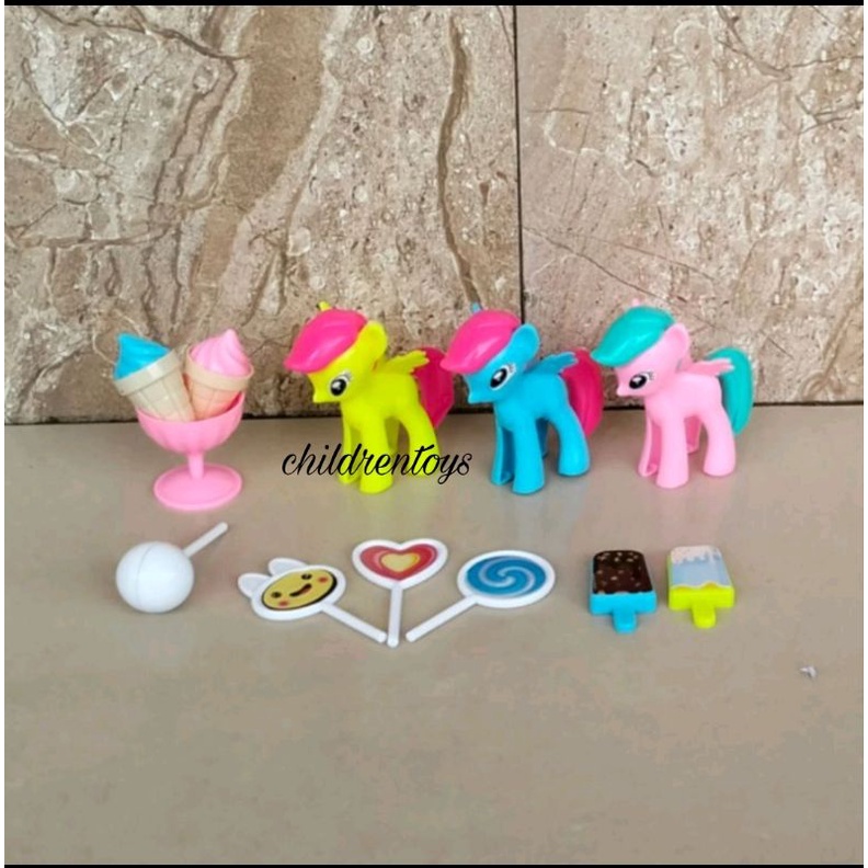 Mainan Kuda poni es krim accesoris Fi556 Fi515