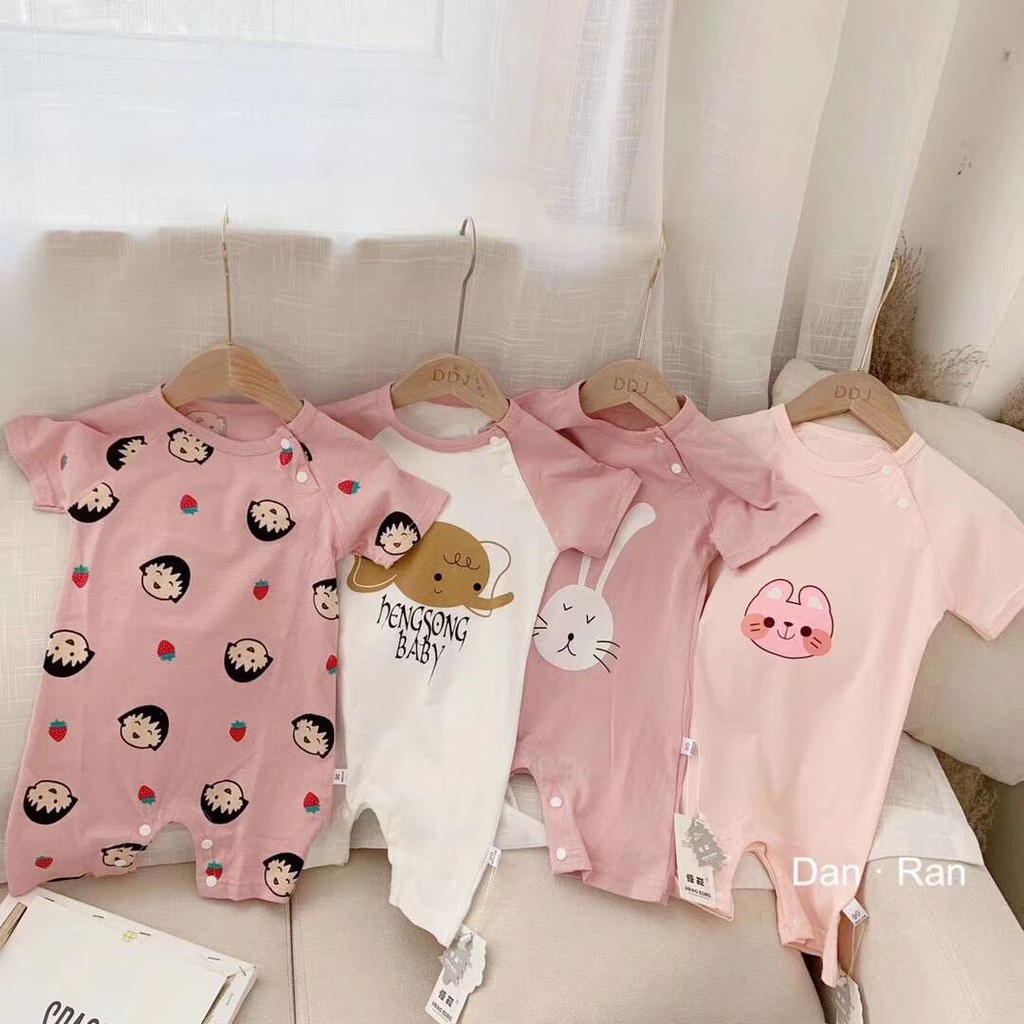 Babymall.id✨ HSNG Jumper Pendek / Romper Bayi Pendek / Baju Kodok Lengan Pendek Bayi New Born IMPOR