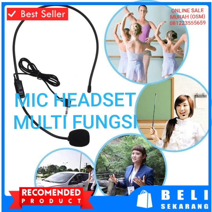 Original mic headset bando mik karaoke klip ori portable mikrophone meeting jek 3.5mm microphone pc laptop asli audio sound karaoke Ini hanya microphone condesor suara bukan include audio dengar  Disarankan menggunakan Spliter adapter audio  Jack 3.5mm 1