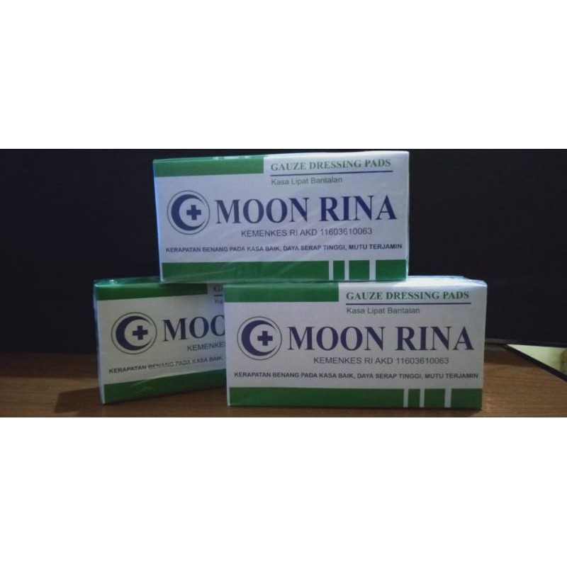  kasa  steril  MOONRINA UKURAN 16X16 ISI  12 Shopee Indonesia