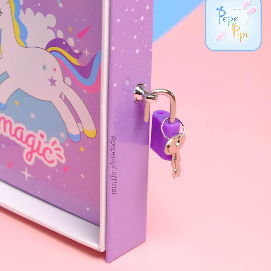 

LIH ☼ Buku Diary Unicorn Note Book Dengan Kunci Gembok Tebal bisa COD ☁☁ (Best)