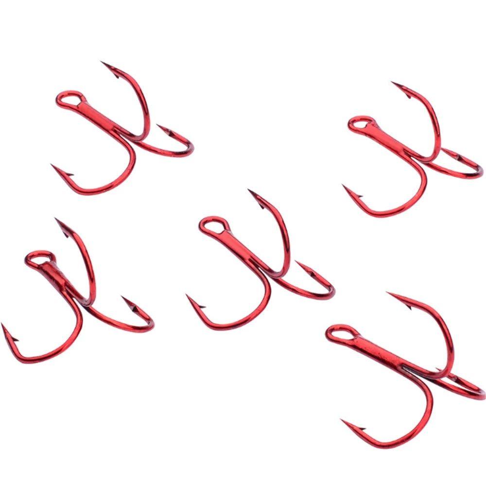 Nanas 15Pcs/kotak Treble Hook Anti Karat Air Asin Lure Aksesoris Memancing Air Asin Triple Anchor Hooks