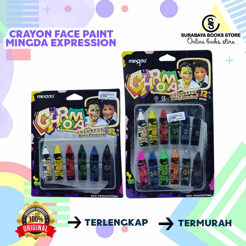 CRAYON FACE PAINT MINGDA MD-300B 12CL XPRESSION / FACE PAINTING