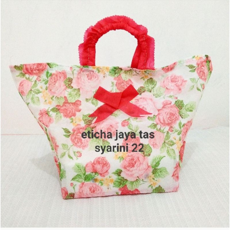 

tas hajatan motif bunga 22x22