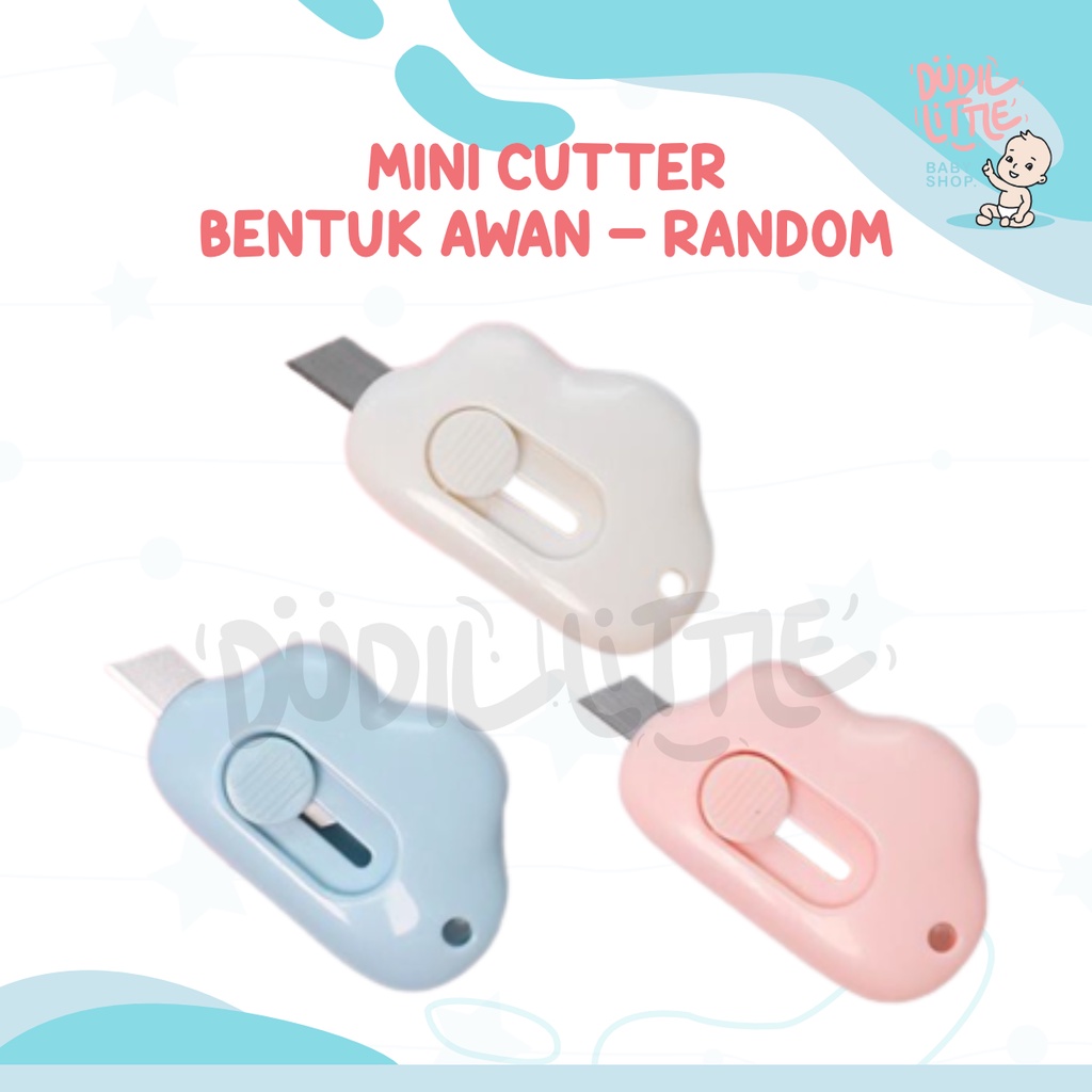 Cutter Mini Bentuk Awan Pisau Pemotong Mini Lucu Cutter Kertas Ukuran Mini Cutter Bentuk Karakter Awan Warna Pastel