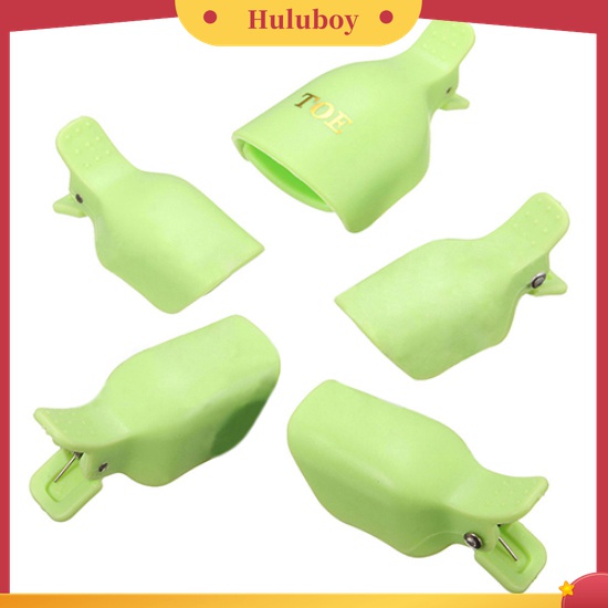 Huluboy Huluboy♡ 5pcs Klip Cap Soak Off Untuk Menghapus Kutek UV Gel