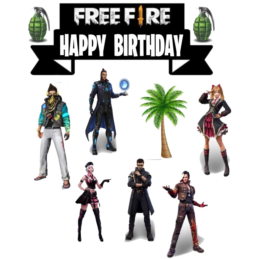 

HIASAN KUE CUSTOM TOPPER CAKE ULANG TAHUN FREE FIRE