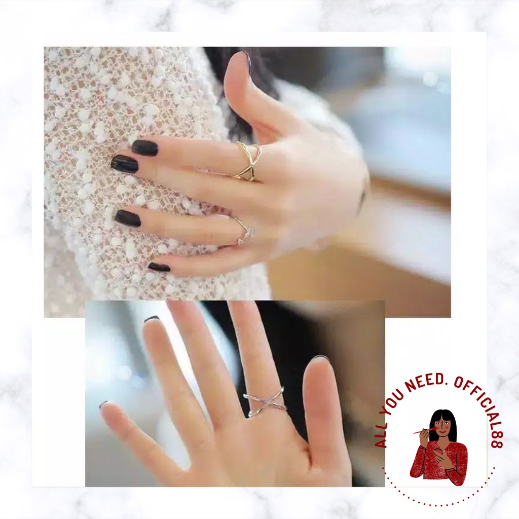 ✿AYN✿ K30 Cincin Wanita Ring Double Fashion kekinian