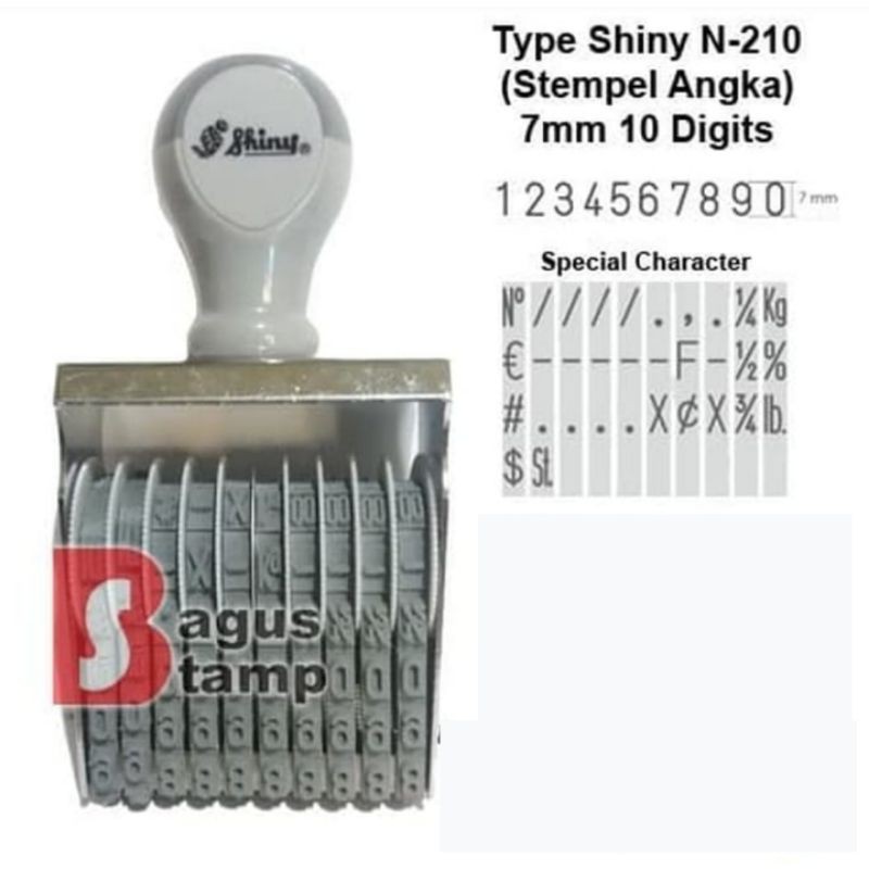 

Promo Stempel Angka 10 Digit 9mm 7mm Manual Shiny N110 N-110 N210 N-210