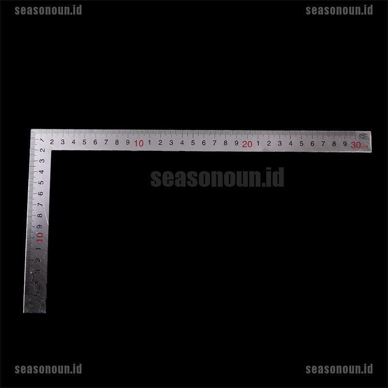 (sea) Penggaris Siku 90 Derajat Bahan Stainless Steel Ukuran 15x30cm