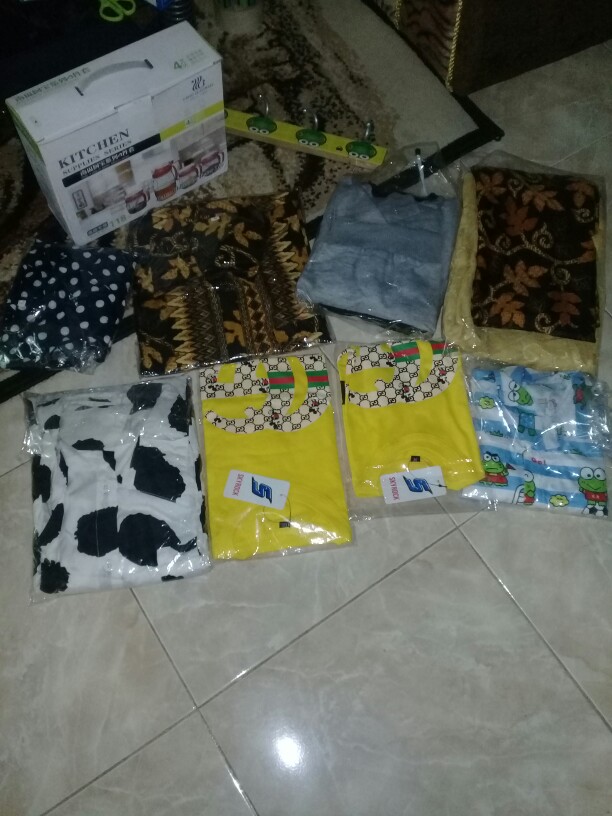 Kemeja Batik Daun Paya Fanta / Grey / Tosca/ Gold / Hem Lengan Pendek / Batik Modern Terlaris