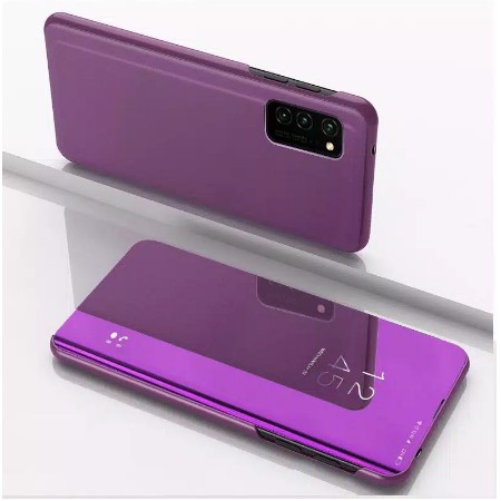 Flip Case Samsung A02S Clear View Standing Mirror Cover