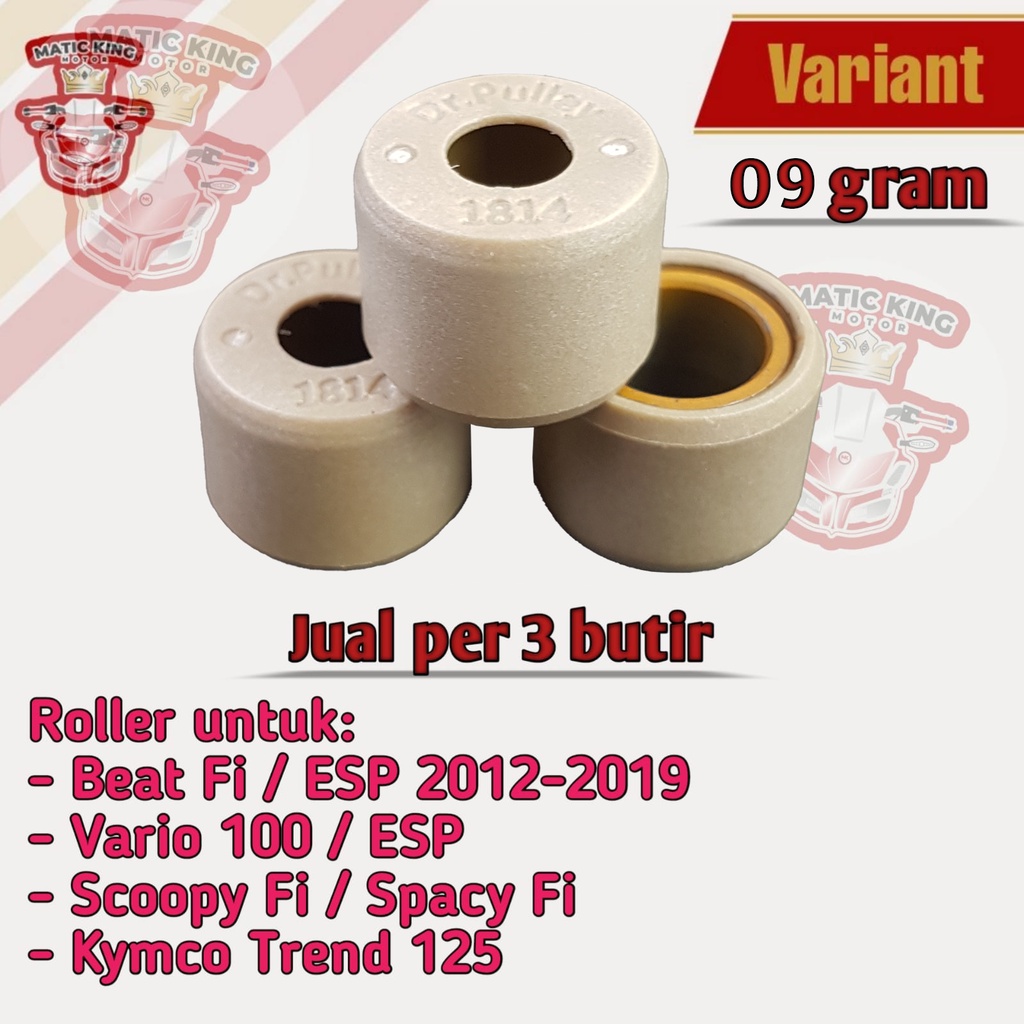 Roller racing Beat Vario Scoopy Spacy 110 Fi ESP Dr pulley tipe 1814 per 3 butir