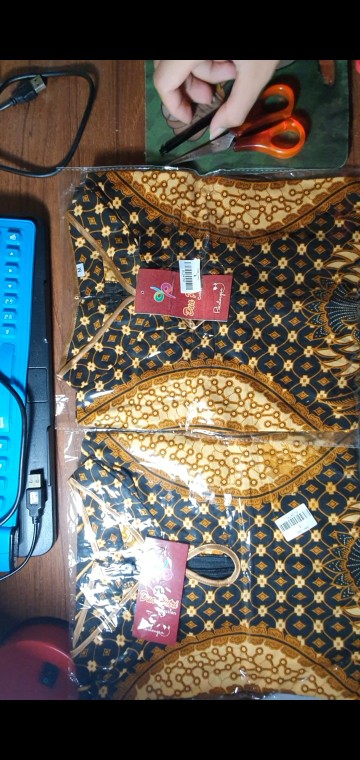 Blouse Batik Wanita Atasan Lengan 7/8 Dablong