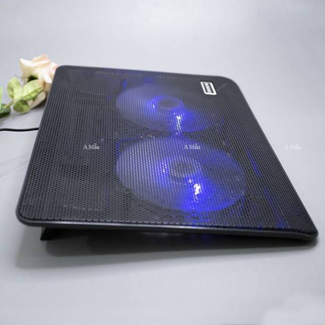 Kipas laptop Besi -  Cooling pad Notebook / Netbook - Cooler Fan Laptop 2 Kipas