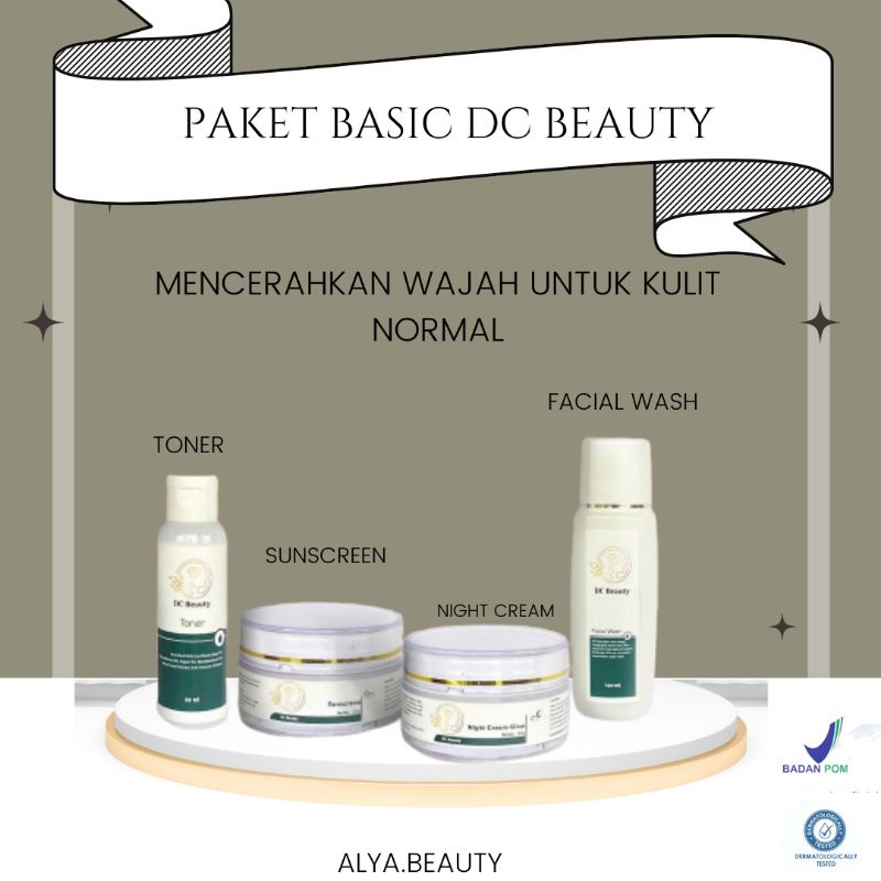 DC BEAUTY PAKET BASIC SKINCARE PENCERAH PEMUTIH  WAJAH