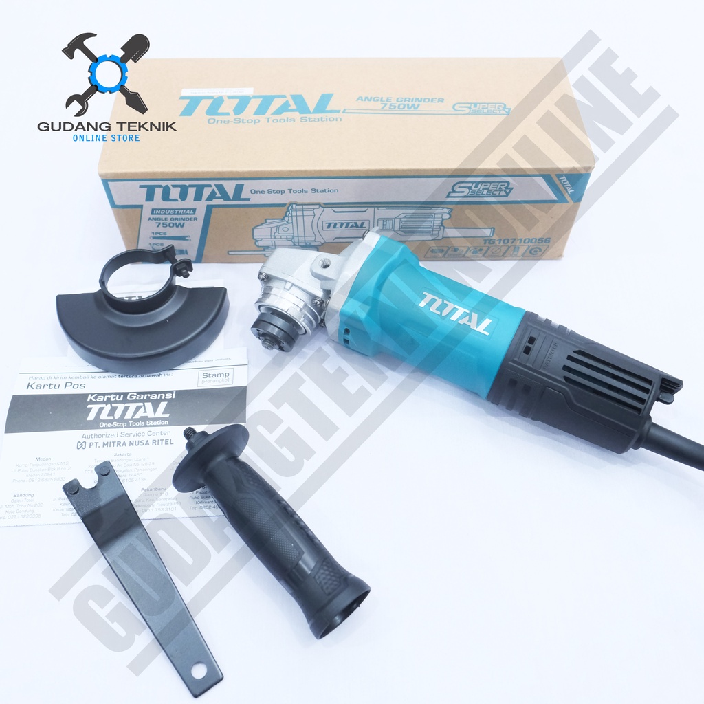 Mesin Gerinda 4&quot; TOTAL TG10710056 / Angle Grinder TG 10710056 - Gerinda Tangan 4 Inch TOTAL
