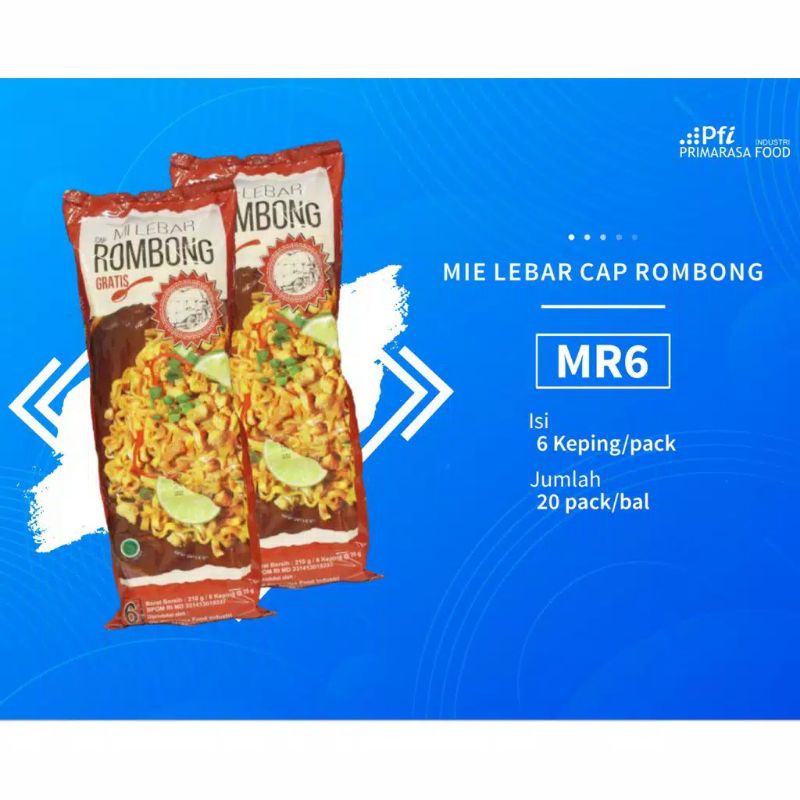 

MIE TELUR LEBAR KERITING CAP ROMBONG isi 6 Keping