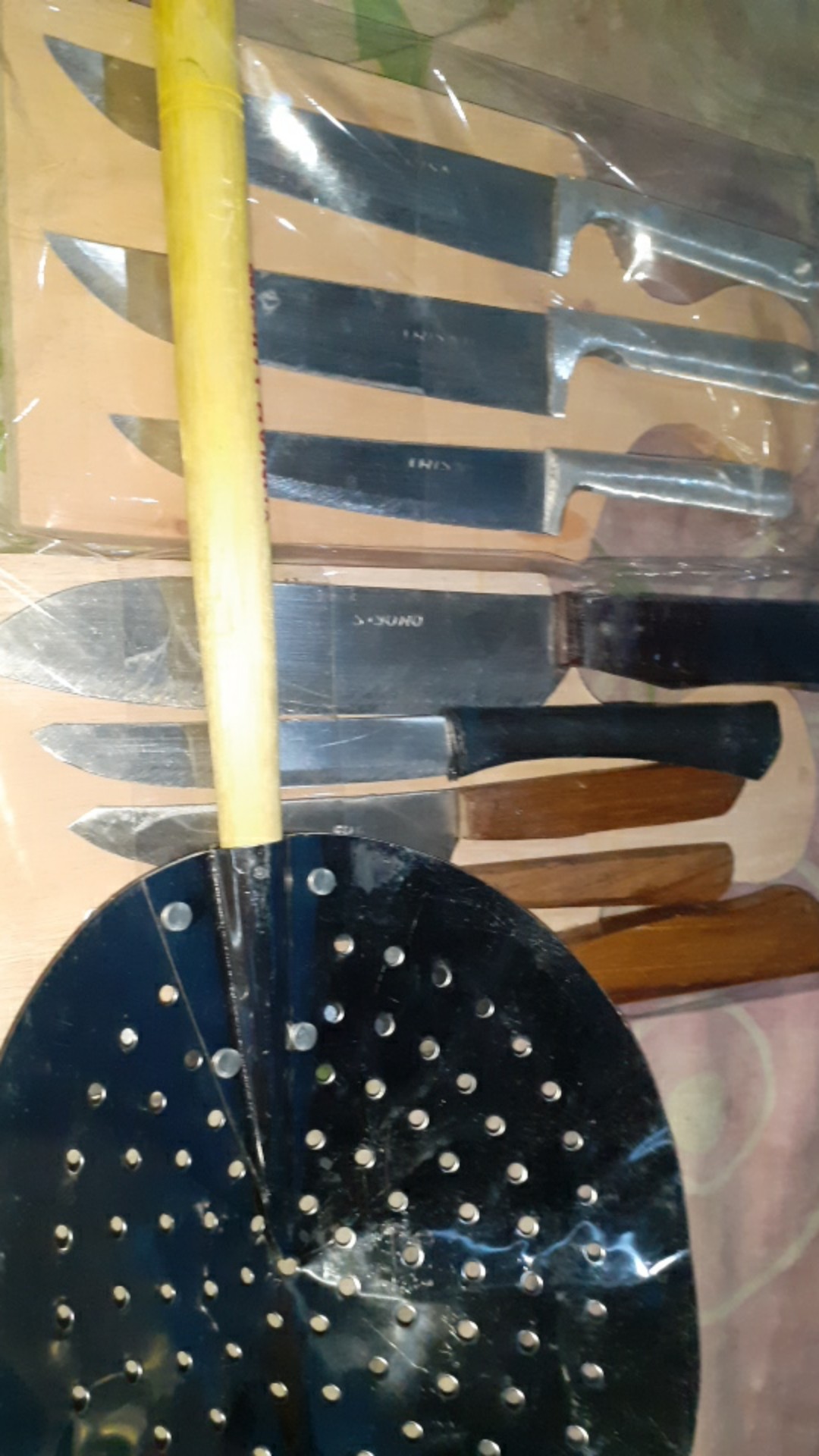 Paket Pisau Stainlees Steel Lebih Awet Tajam + Talenan 12 X 23