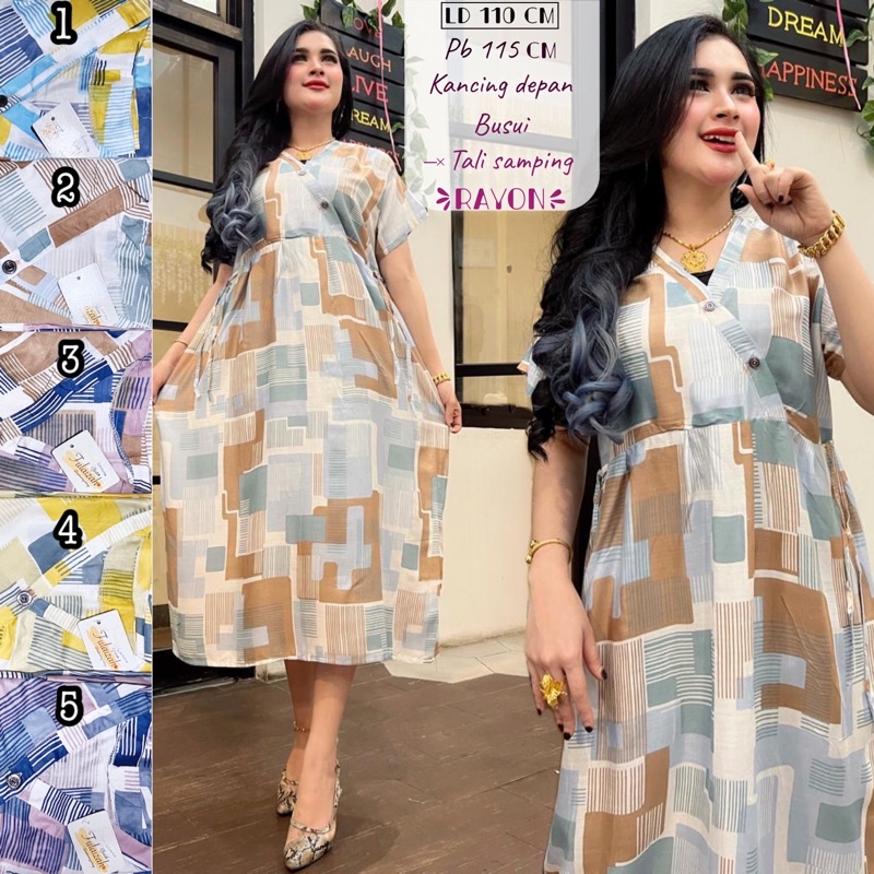 Daster Kimono Rayon Busui Murah Bahan Adem Halus Kekinian-KIMONO DIFARINA
