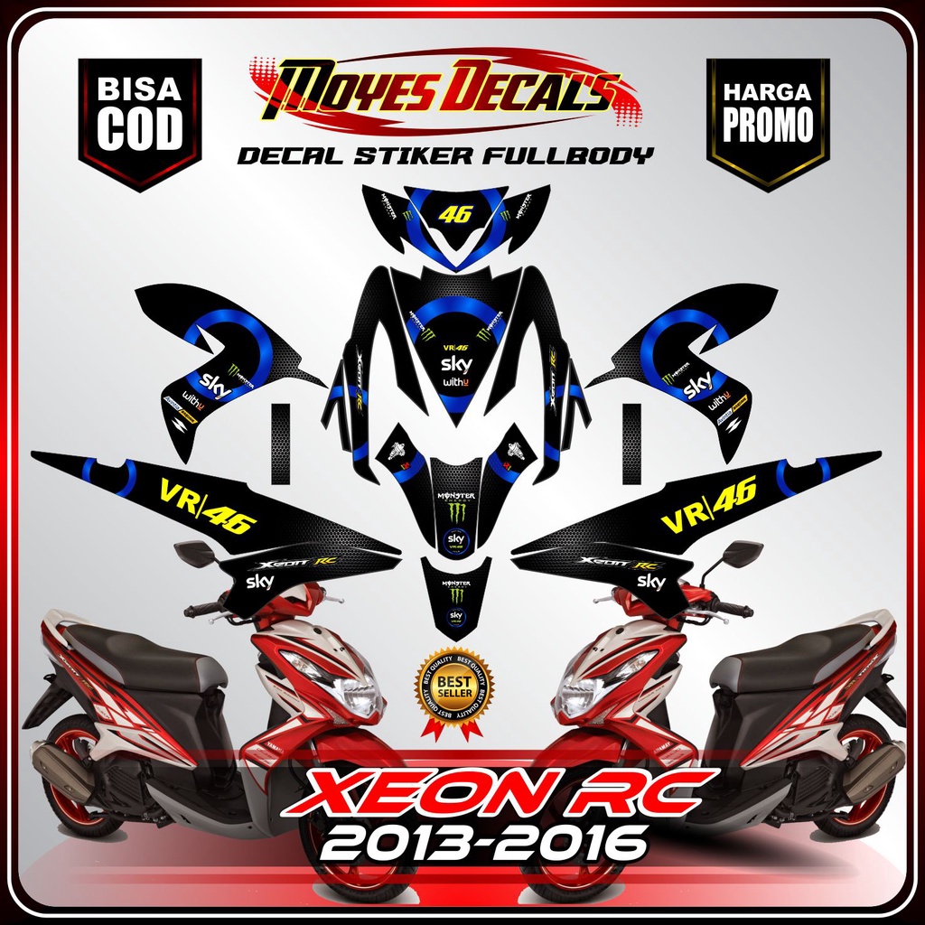 Bisa COD Decal Stiker Xeon Rc Karbu SKY Full Body. Decal Yamaha Xeon Rc. Stiker Motor Xeon Rc Karbu