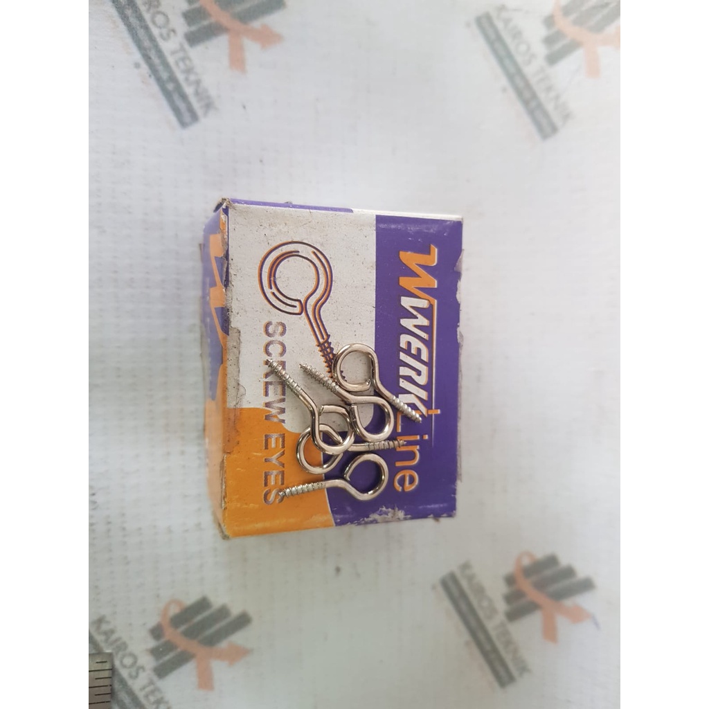 Skrup Gantung Per 6PCS  | Baut Gantung Besi | Gantungan Burung | Hook Skrup | Skrup Gantung Tutup no