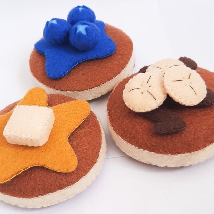 Pancake Set Felt / Mainan Edukasi Anak / Replika Makanan Flanel
