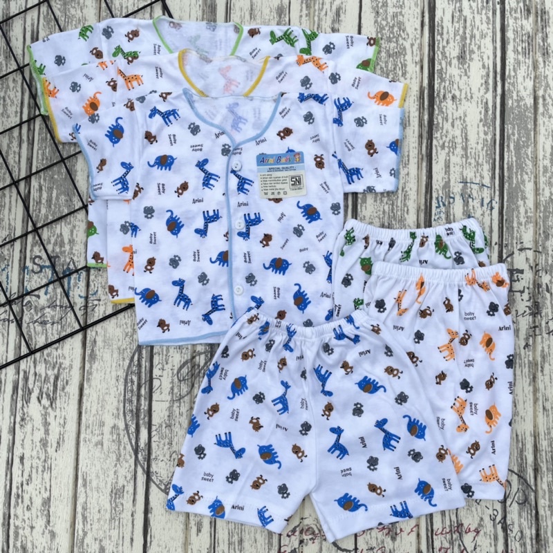 3 Pcs Baju Bayi + Celana Baju Setelan Baju Bayi Baju Bayi Baru lahir Setelan Baju Bayi Newborn