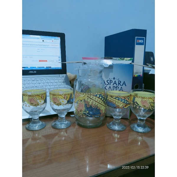 Drink set Pitcher Teko set isi 5 pcs ASPARA KAPPA BATIK