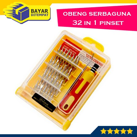 Obeng Set Toolkit 32 in1 Plus Pinset