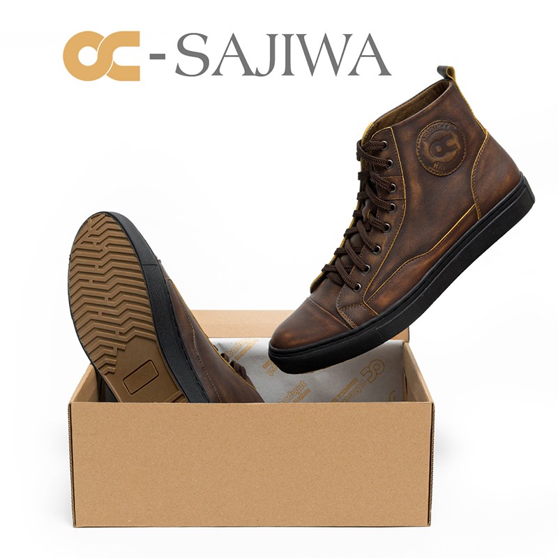 SNEAKERS KULIT/ SEPATU PRIA/ SEPATU SNEAKERS KULIT ORIGINAL ODON CIBADUYUT SAJIWA BU