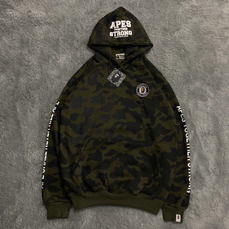 Sweater Hoodie Bape Bathing Ape Strong Together Camo Fulltag &amp; Lebel