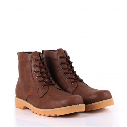 Sepatu Safety Boots Pria Crypton Kulit Original Ujung Besi Size 39-43 Sepatu Touring Pria SNK0321-3