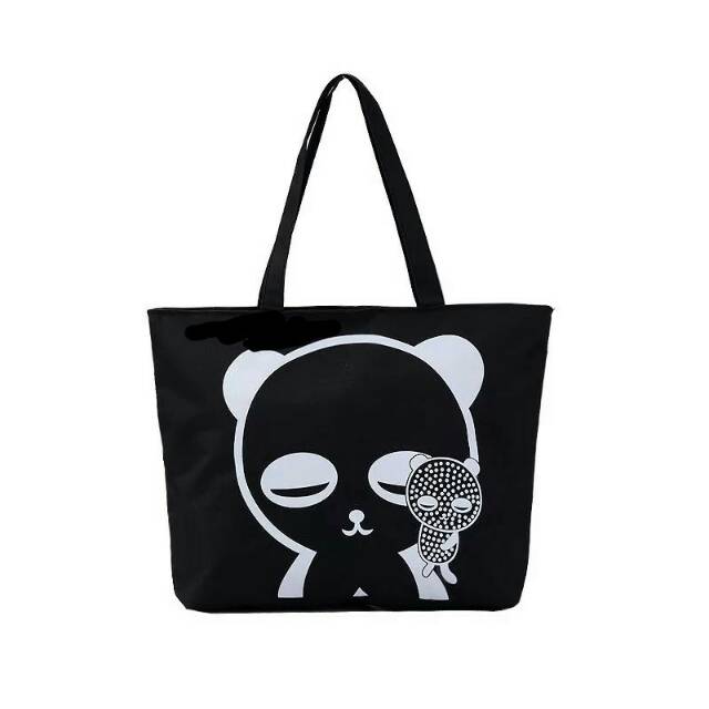 Rly68_Tas Tote Bag cat hitam Tote Bag Kanvas