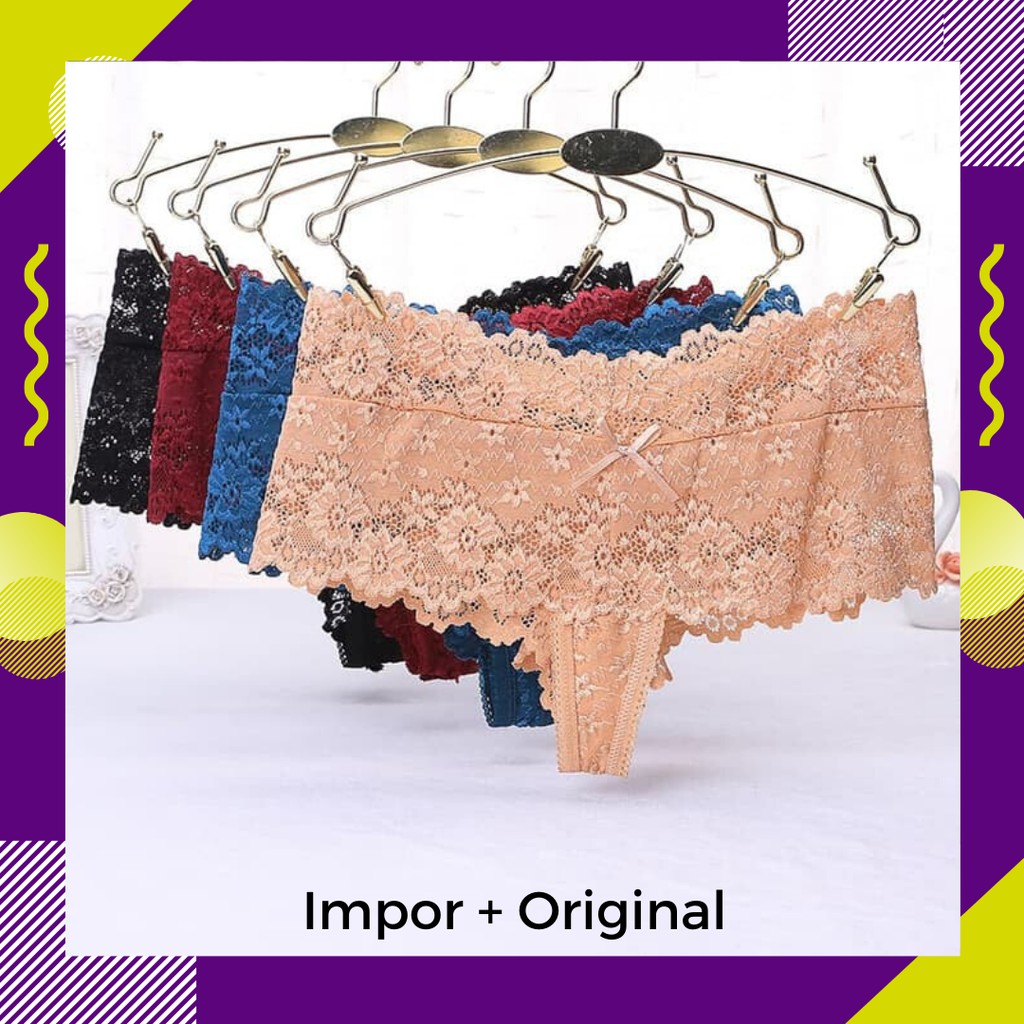 G string Celana Dalam Wanita/ Celana Dalam Wanita G string CD Lingerie bahan lace spandex C093