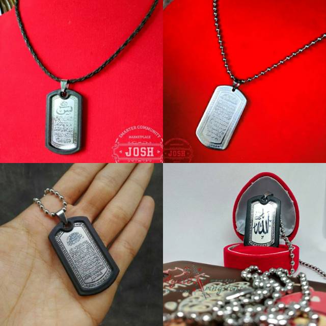 Kalung Tulisan Arab Ayat Kursi Yasin