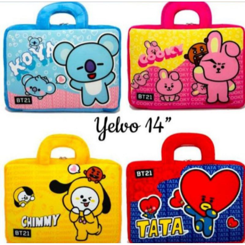Tas Laptop BTS BT21(cooky,tata,koya,cimmy)