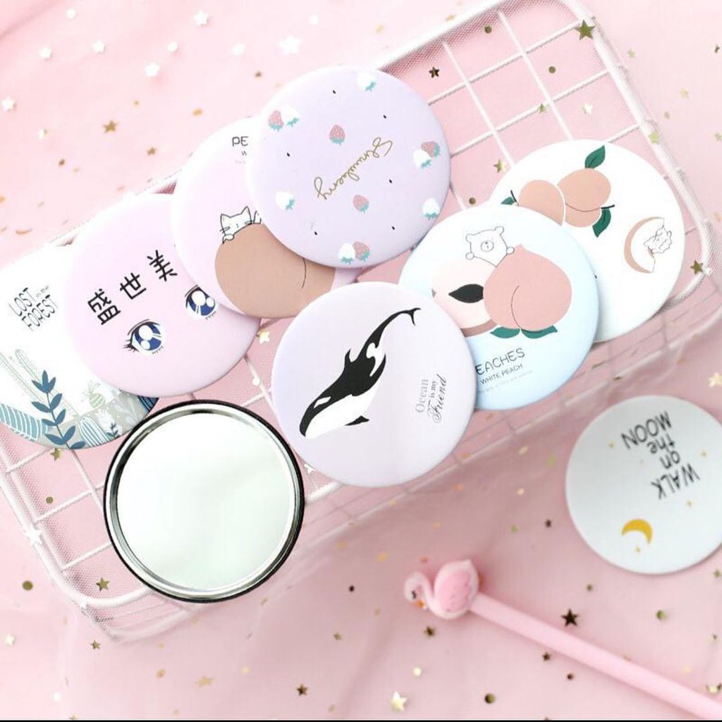 CERMIN MINI MASKER WAJAH DAN MAKE UP KACA MINI