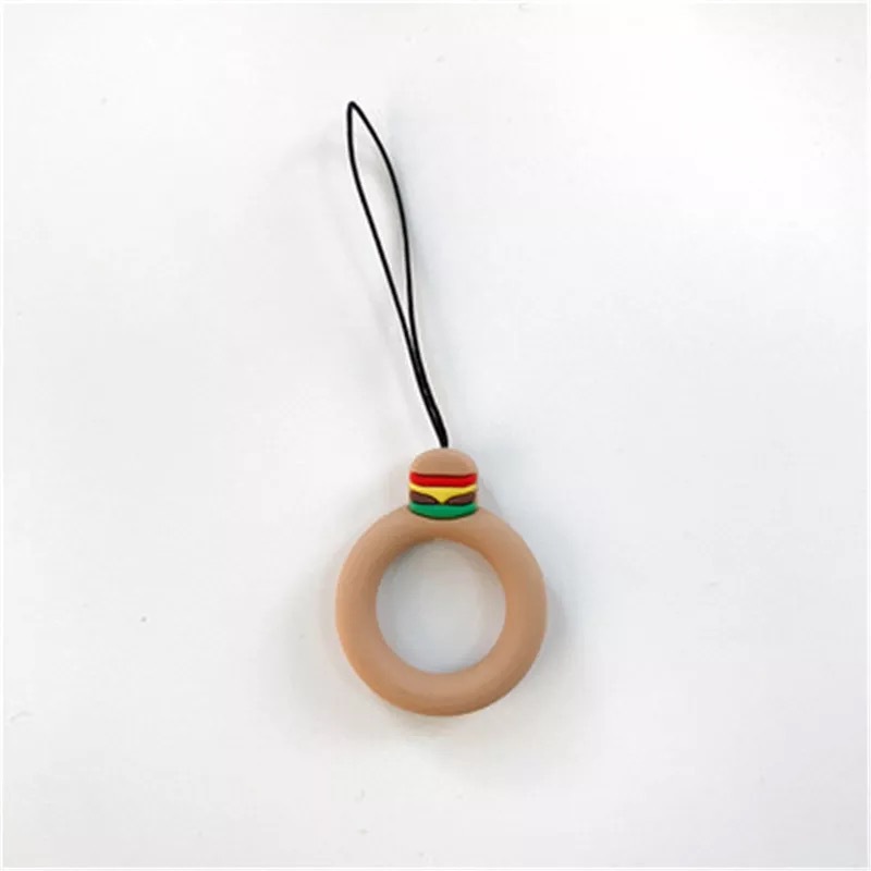 New Cartoon Mobile Phone Lanyard Silicone Ring Ring Accessories Mobile Phone U Disk Key Universal Anti-drop Short Donut